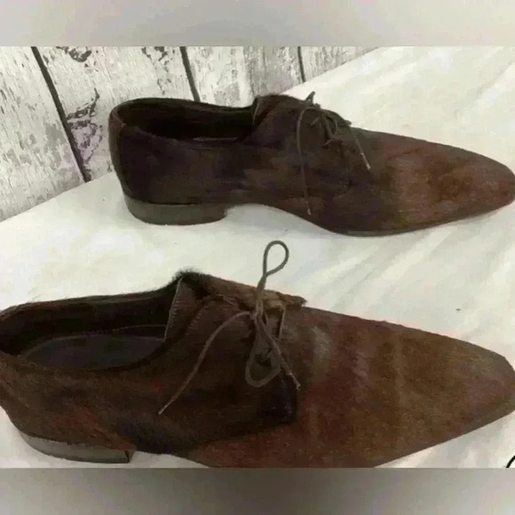 Lloyd Germany 1888 Oriza Brown Suede Pointed Toe Lace-up Classic Oxford Dress - Picture 1 of 11